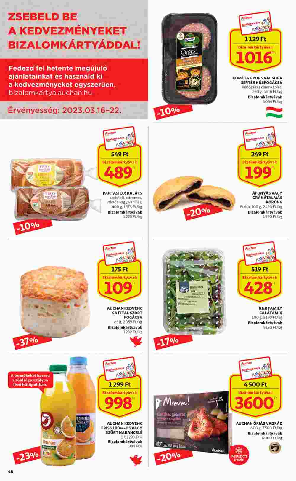 Auchan akciós újság - érvényes a következő dátumtól: 2023.03.16. | Oldal: 46